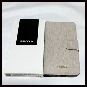 PROXA プロクサ iPhone 13 Pro 手帳型 スマホケース アイフォン カード入れ ベージュ スタンド機能