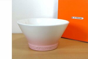 Й★LE CREUSET ル・クルーゼ★NOODLE BOWL★麺ボウル★パウダーピンク★ストーンウェア★直径19㎝★箱入り★未使用品★