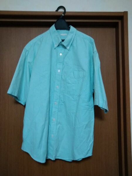 M0324 GU　ボタンダウンシャツ　半袖　水色
