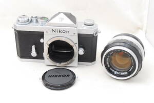 【動作品・やや難あり】Nikon ニコン F 一眼ボディ Non-Ai 50mm F/1.4 レンズ （外観＆レンズ美品、ファインダー清掃済） #7506