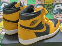 NIKE ナイキ エアジョーダン1 レトロ ハイカット スニーカー AIR JORDAN 1 RETRO HIGH OG 黒×イエロー POLLEN 25.5cm_画像2