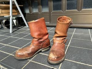 レッドウィング　ブーツ　サイズUS8 ブラウンエンジニアブーツ REDWING レザー