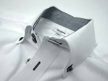 renoma　レノマ　ボタンダウン　長袖　ワイシャツ　形状安定　ホワイト　白　サイズ　M-80　クリーニング済　 23_画像5