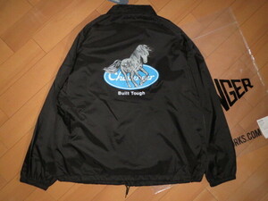 送料無料発送 23AW チャレンジャー CHALLENGER IRON HORSE COACH JACKET BLACK XL 正規品 新品未使用 タグ,付属袋付き(撮影,採寸の為開封)