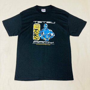 Hanes　HEAVYWEIGHT　TETSU ARMY　鉄 IRON　PRO WRESTLING　プリント Tシャツ　ブラック/黒　ADULT M　RN 15763/CA 21356