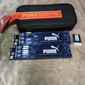 新品　puma 鉛筆　2B 2ダース 消しゴムペンケース計４点