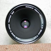 コニカ Konica Macro-Hexanon AR 55mm F3.5 マクロレンズ + マクロレンズアダプター AR ケース付（中古動作品）_画像4