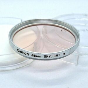 キヤノン Canon 48mm Skylightフィルター（銀枠・中古）