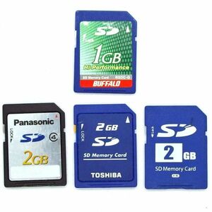 1GB + ２GB SDカードセット 4枚組（中古）