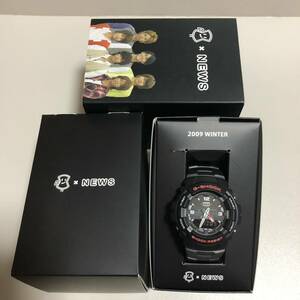 【未使用】G-SHOCK × NEWS × LAWSON ニュース ローソン G-100 ブラック 2009年 当選品 限定 シリアル コラボ 山下智久 手越祐也 錦戸亮