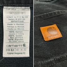 【W40】 90s 00s Carhartt カーハート ヴィンテージ ダブルニー ブラック ダック地 ワーク カーゴ ペインターパンツ ビンテージ 古着 希少_画像7