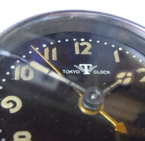 希少品　東京時計　TOKYO　CLOCK　目覚まし時計　ブラックダイヤル　ビンティージ