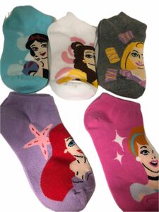 コストコ　プリセス　socks 靴下　日常　学校　かわいい　カラフル　アリエル　ラプンツェル　シンデレラ　ベル　白雪姫　ディズニー