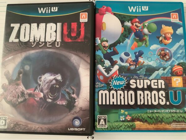 【Wii U】 New スーパーマリオブラザーズ UとゾンビU まとめ売りセット