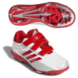 Неиспользованный adidas adidas adidas adi Zero Speed ​​Point Low K AC 21,0 см EG2396 Белый/Красный