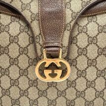 グッチ GUCCI ショルダーバッグ 斜め掛け インターロッキング シェリーライン GGスプリーム ゴールド金具 レザー 本革 メンズ レディース_画像3