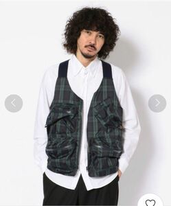 定価28600円　COMFY OUTDOOR GARMENT huntish vest 限定　ブラックウォッチ柄　サイズL