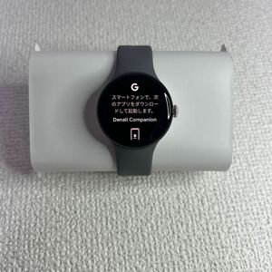 Google Pixel Watch Polished Silver case / Charcoal active band 