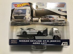 Hot Wheels NISSAN SKYLINE GT-R BNR34 AERO LIFT Transport ホットウィール 日産 ニスモ スカイライン トランスポート 