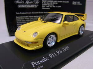 ★誌上限定品!★PORSCHE 911 RS Street 1995年 Yellow 1/43【1000台限定!ミニカーファン スペシャルモデル】★美品!★ポルシェ 993