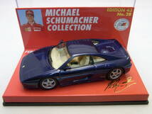 ★レア物!★Ferrari フェラーリ F355 1994 紺 1/43【Ｍ.シューマッハ コレクションNo.28】★510430013★検:ベルリネッタ V8 F129B_画像9