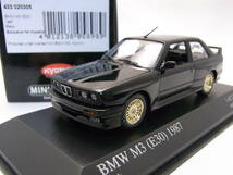 ★レア!★BMW M3 1987 Black 1/43【E30 Exclusive for Kyosho】★MINICHAMPS 京商特注 433020305★_画像1