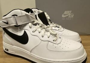 即決28cm NIKE AIR FORCE 1 MID '07 DV0806-101 WHITE/BLACKナイキ エアフォース1 ミッド ホワイト ブラック 新品国内正規