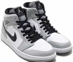 即決26.5cm NIKE AIR JORDAN1 MID Light Smoke Grey/Black-White ナイキ エアジョーダン1 ミッド ライトスモークグレー　 554724-092