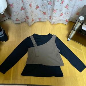 ロングTシャツ黒サイズ3Lバスト100〜108 身長154〜162