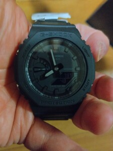 CASIO G-SHOCK アナデジ　GA-2100-1A1JFオールブラック国内正規品