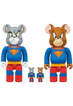 = BE@RBRICK TOM and JERRY as SUPERMAN 100％ & 400％ ベアブリック トムとジェリー スーパーマン_画像1