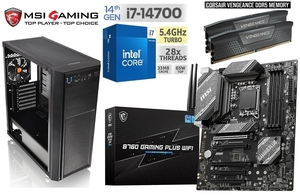 ★最新第14世代 intel i7-14700/B760/DDR5 32GB/M.2SSD 500GB/650W/Win11 Pro/Office2021 Pro