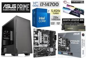 ★最新第14世代 intel i7-14700/B760/DDR4 16GB/M.2SSD 500GB/550W/Win11 Pro/Office2021 Pro