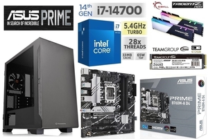 ■《最新第14世代》intel Core i7-14700/B760/DDR4 16GB/M.2SSD 512GB/550W/Win11 Pro/Office2021