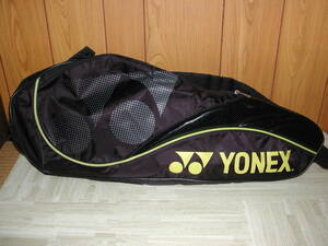 ヨネックス(YONEX) ラケットバッグ テニス6本用 ブラック×イエロー BAG1222R