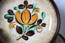ベルギー ヴィンテージ BOCH Corfou 古い陶器のスープ皿 2枚セット 美品_画像5