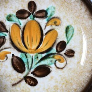 ベルギー ヴィンテージ BOCH Corfou 古い陶器のスープ皿 2枚セット 美品の画像5