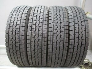 管理番号　R285　中古タイヤ スタッドレス 145R12 6PR バリ溝 冬4本価格！DUNLOP SV01 法人宛/営業所止め送料無料 軽トラ バン