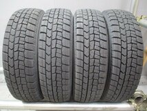 R341　中古タイヤ スタッドレス 155/65R13 バリ溝 冬4本価格！ダンロップ WM02 2021年製 法人宛/営業所止め送料無料 ムーヴ アルト プレオ_画像1