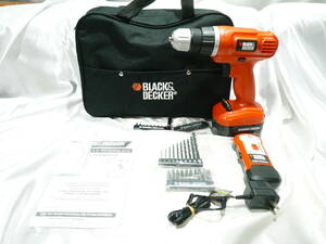 ☆BLACK&DECKER ブラック アンド デッカー 充電 ドリル ビット キリ先 下地センサー付き 美品☆