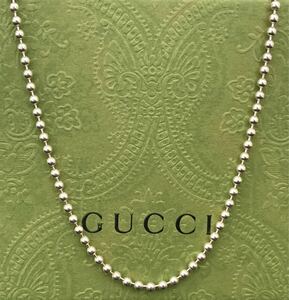 [ быстрое решение / включая доставку ]GUCCI/ Gucci мяч цепь колье серебряный 925 персональный медальон цепь (A/62cm)