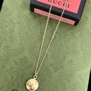 【即決/送料込み】GUCCI/グッチ ダブルGロゴ/ヴィンテージチャーム(小)ゴールド系カラー ネックレス/ペンダント