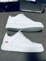 美品 Supreme Nike Air Force 1 Low White 28cm シュプリーム ナイキ エアフォース ワン ホワイト 白 US10 国内正規品 付属品完備 未使用_画像3