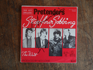 直筆サイン入り 独 Orig. プリテンダーズ(PRETENDERS)「Stop Your Sobbing / The Wait (1979年・ARE-6・ニューウェイヴ・ロックンロール)