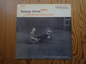 米 美盤 MONO 深溝 KENNY DREW TRIO (Riverside RLP 12-224) Paul Chambers, Philly Joe Jones