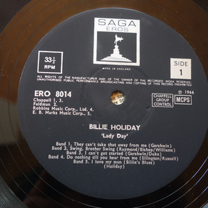 英 SAGA Orig. MONO / BILLIE HOLIDAY / Lady Day / ERO-8014 SAGAの画像2