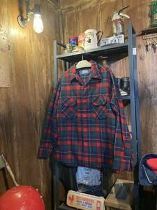 【70's pendleton board shirt usa製】ネルシャツ 古着 チェック柄 長袖シャツ vintage オープンカラー　ビンテージ　ペンドルトン