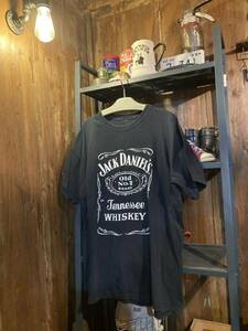 【vintage jack daniels t-shirt】ジャックダニエル プリントTシャツ ウィスキー 古着　usa製半袖 プリントTシャツ プリント