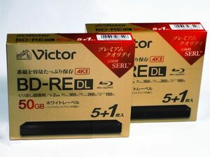 ■　Victor　BD-RE DL　50GB　6枚パック　２個セット　(VBE260NP6J7)