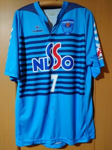 正規品　横浜FC　2007 ユニフォーム　#7 吉野智行　サイン入り　Jリーグ　hummel